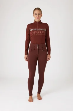 Tara Mid-Season helforsterkede ridebukser med høyt liv til dame Helforsterkede Ridebukser