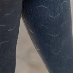 New Vanessa tights i denimutseende, sømløs, helforsterket med silikon, dame Ridetights