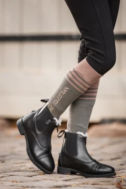 Online Wexford jodhpur-vintersko med fuskepels og frontglidelås til barn Ridesko Til Barn|Ridesko Til Barn