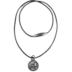 Outlet lærhalsbånd med rustikk islandshest Hesteleker