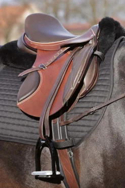 Outlet halvpad i ull med lommer Salpad