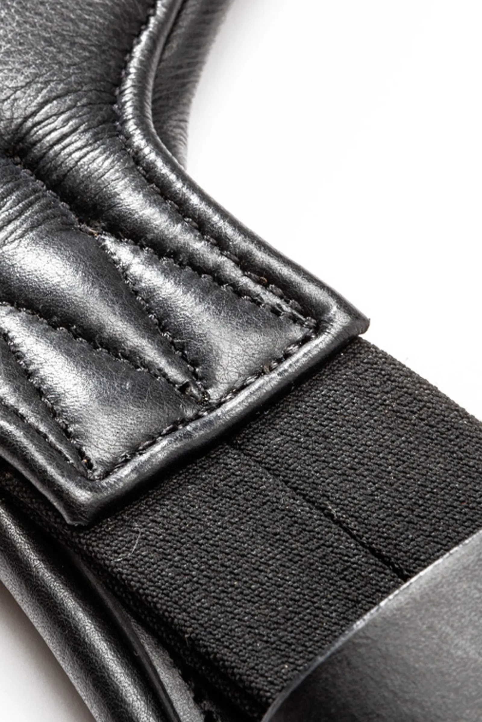 kort gjord mykt lær Casper med elastikk Gjorder