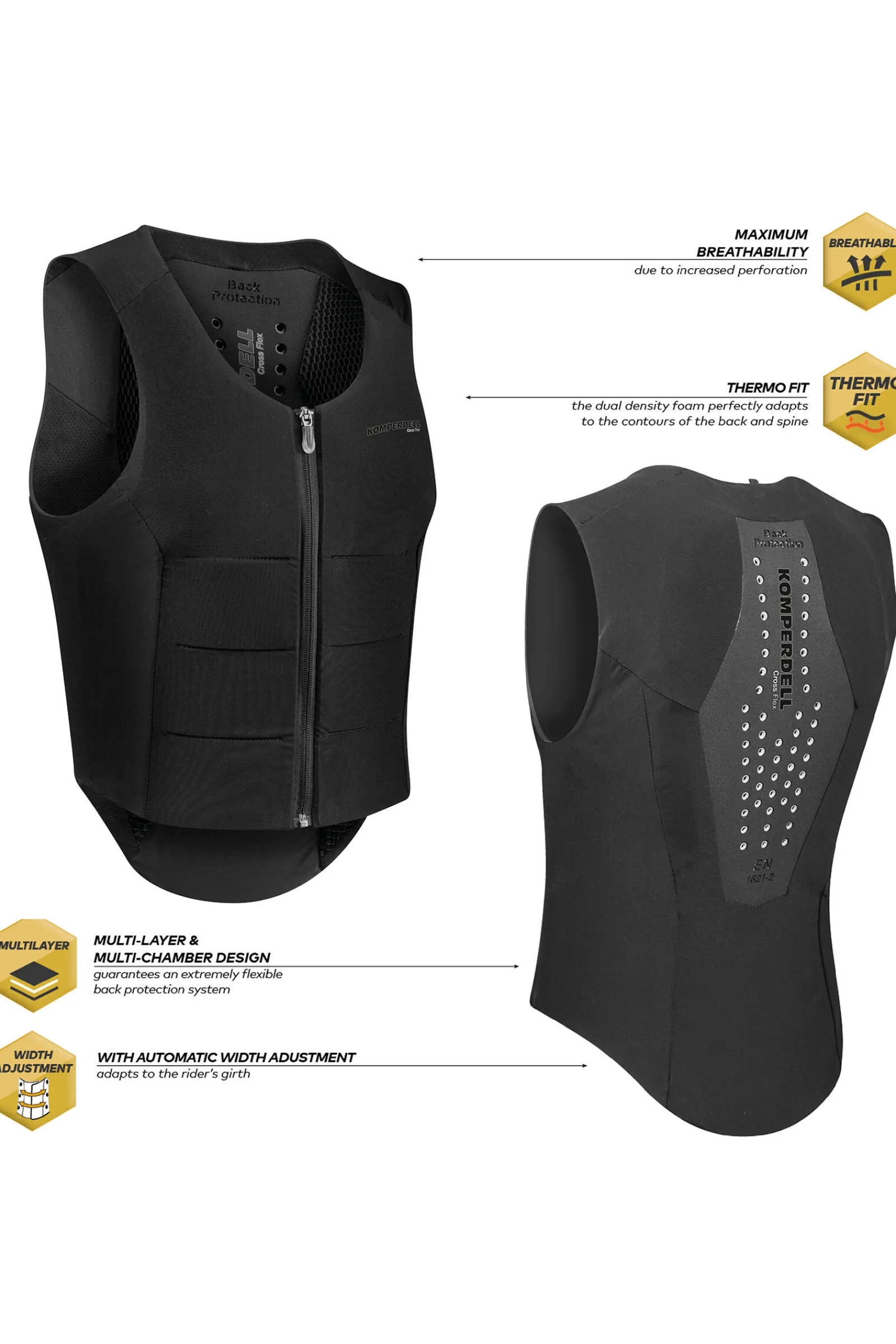 Discount Ballistic Flex Fit Regular ryggbeskytter Ridevester Og Sikkerhetsvester