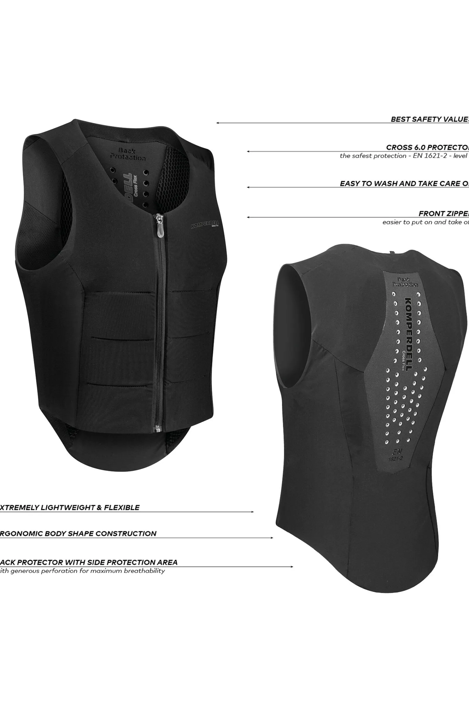 Discount Ballistic Flex Fit Regular ryggbeskytter Ridevester Og Sikkerhetsvester