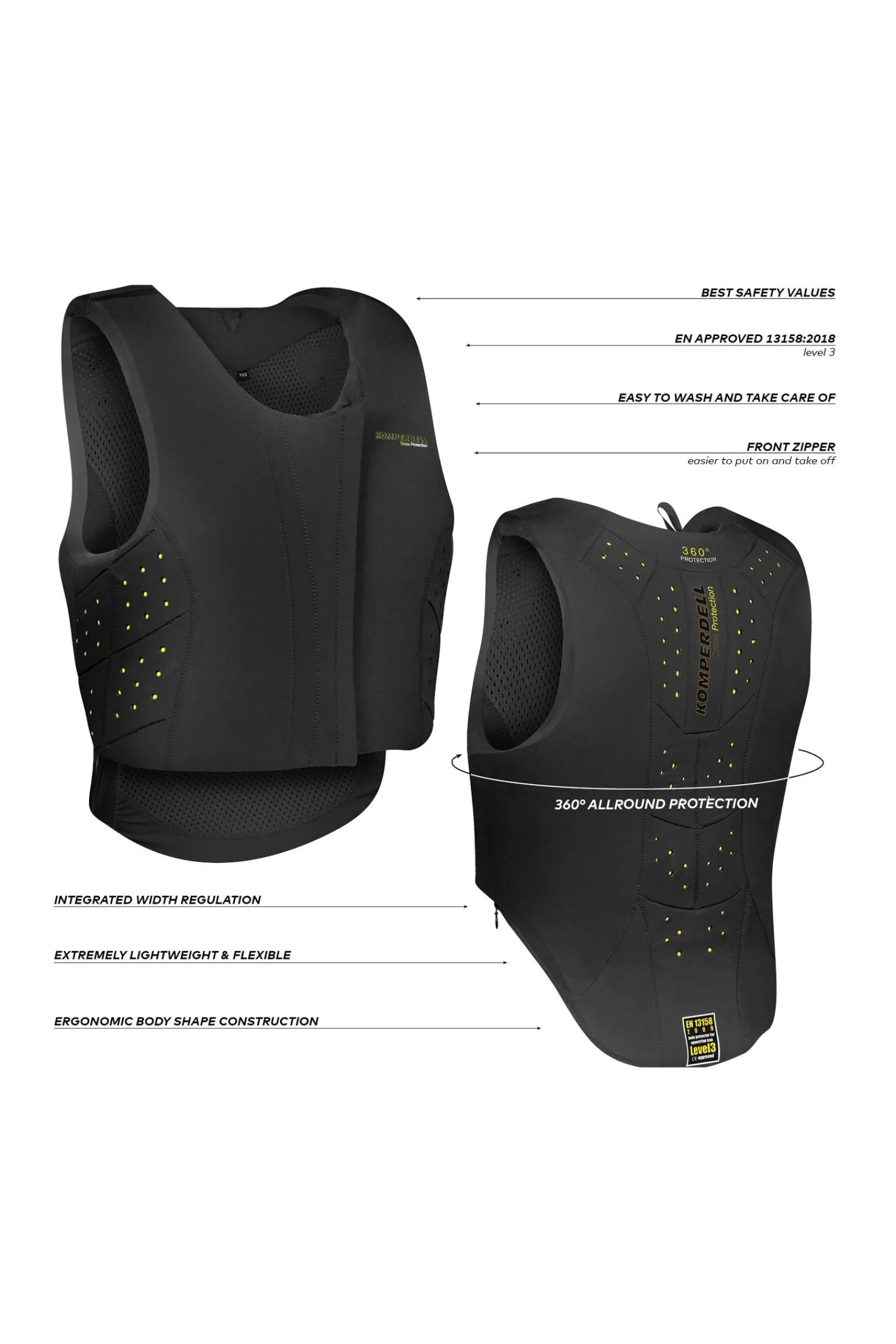 Clearance sikkerhetsvest, frontglidelås, junior Sikkerhetsvester Til Barn|Sikkerhetsvester Til Barn