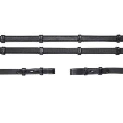 Discount Schockermöhle Sports lærtæyler (gummiert innside), tøyler til Double Bridle Basic Hjelpetøyler Og Longeringssystemer|Hjelpetøyler Og Longeringssystemer