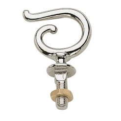 tømmekrok med mutter, nysølv Seletilbehør