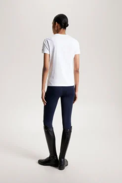 New Tommy Hilfiger Equestrian TH Rhinestone skjorte for kvinner Skjorter Og Topper