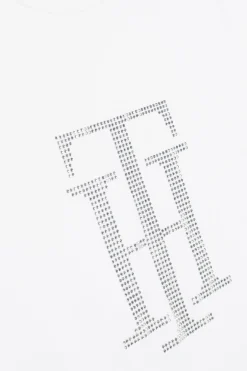 New Tommy Hilfiger Equestrian TH Rhinestone skjorte for kvinner Skjorter Og Topper