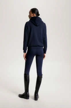 Tommy Hilfiger Equestrian Metallic Logo Grafisk hettegenser for kvinner Gensere & Fleece