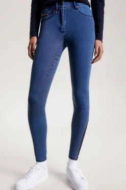 Hot Tommy Hilfiger Equestrian Queens Denim Full Grip Ridebukse Helforsterkede Ridebukser