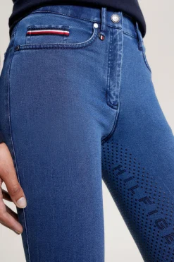Hot Tommy Hilfiger Equestrian Queens Denim Full Grip Ridebukse Helforsterkede Ridebukser