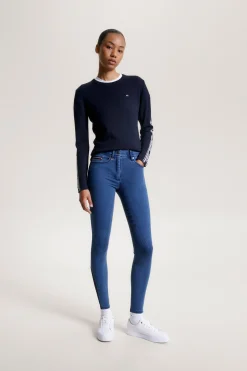 Hot Tommy Hilfiger Equestrian Queens Denim Full Grip Ridebukse Helforsterkede Ridebukser