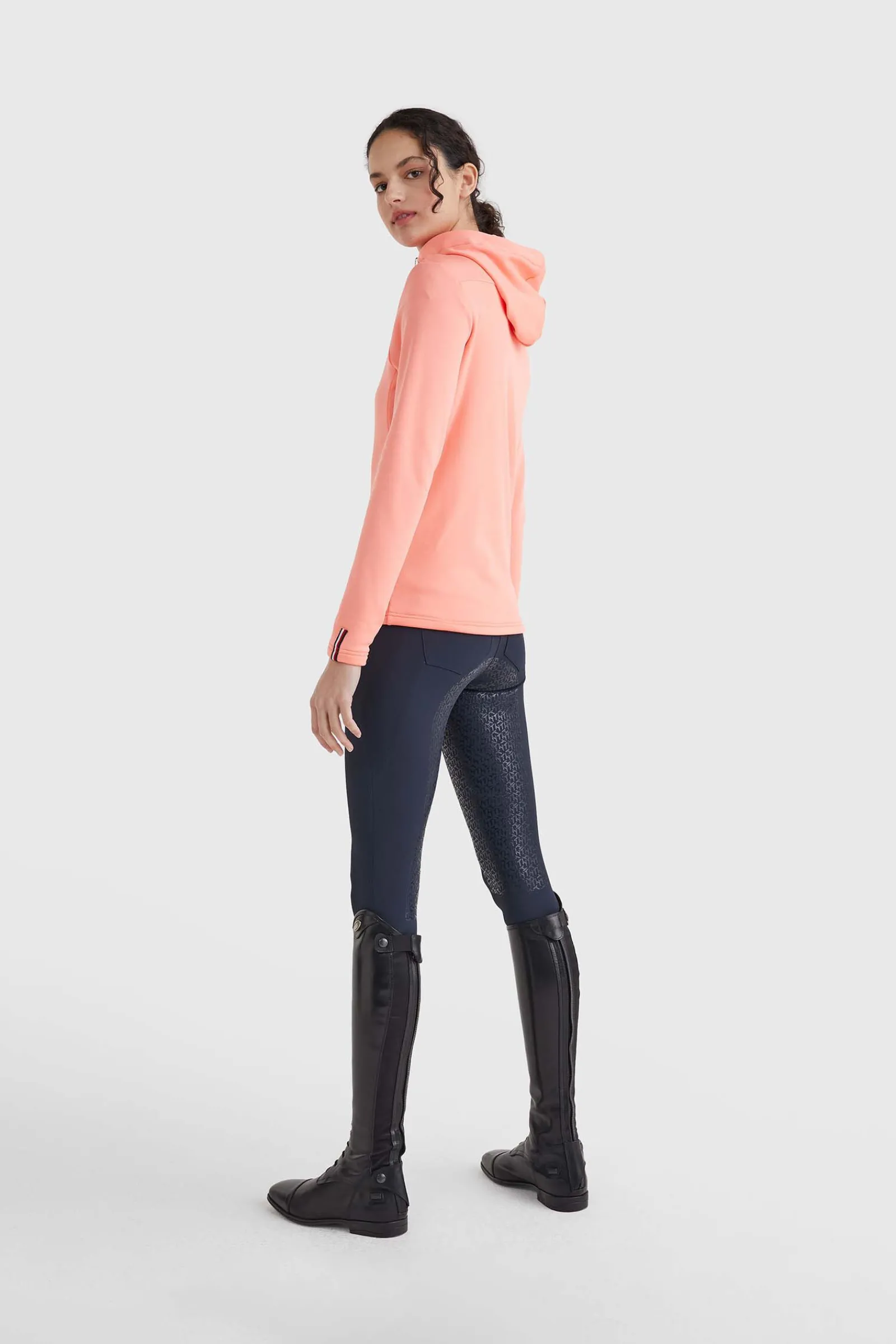 Hot Tommy Hilfiger Equestrian Performance ensfarget treningsjakke Gensere & Fleece|Jakker Og Frakker