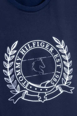 Sale Tommy Hilfiger Equestrian Crest Rhinestone Performance t-skjorte til dame Skjorter Og Topper