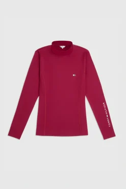 Best Tommy Hilfiger Equestrian langermet genser med høy hals for kvinner Skjorter Og Topper