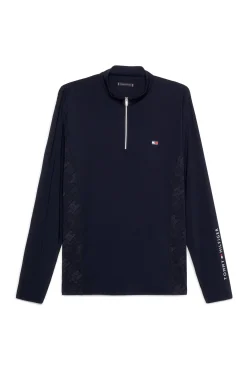 Clearance Tommy Hilfiger Equestrian Wellington Langarmet 1/4 Glidelås Treningstopp Rideskjorter