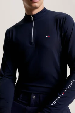 Clearance Tommy Hilfiger Equestrian Wellington Langarmet 1/4 Glidelås Treningstopp Rideskjorter