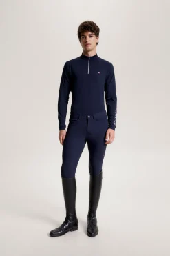 Clearance Tommy Hilfiger Equestrian Wellington Langarmet 1/4 Glidelås Treningstopp Rideskjorter