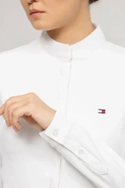 Clearance Tommy Hilfiger Equestrian Charlotte dames stevneskjorte med knapper Stevne|Skjorter Og Topper