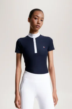 Tommy Hilfiger Equestrian Chelsea Avkjølende Polo-skjorte med korte ermer og logo Stevne|Skjorter Og Topper