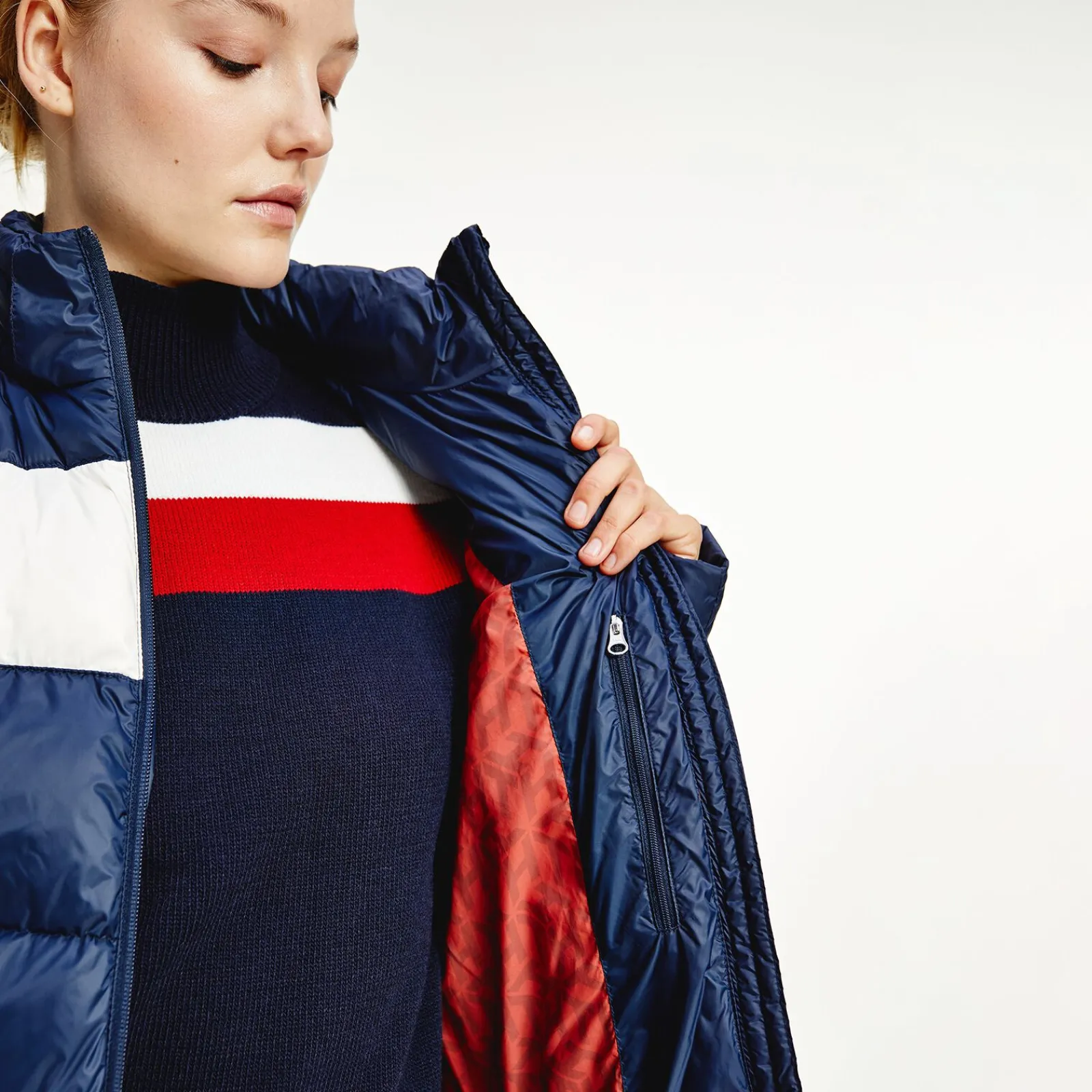 Discount Tommy Hilfiger Equestrian Re-Down vinterjakke, dame Jakker Og Frakker