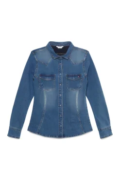 Online Tommy Hilfiger Equestrian Woodside Stretch Denim skjorte Skjorter Og Topper