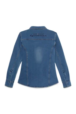 Online Tommy Hilfiger Equestrian Woodside Stretch Denim skjorte Skjorter Og Topper