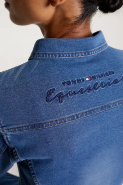 Online Tommy Hilfiger Equestrian Woodside Stretch Denim skjorte Skjorter Og Topper