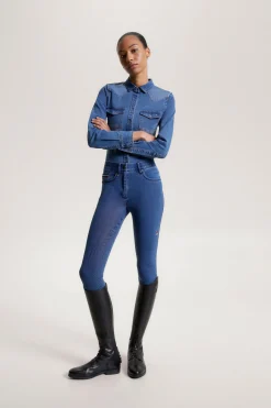 Online Tommy Hilfiger Equestrian Woodside Stretch Denim skjorte Skjorter Og Topper