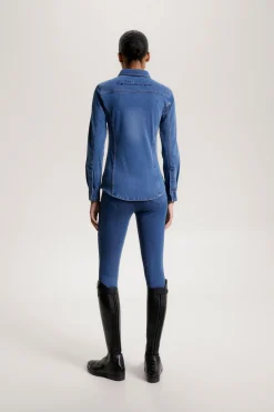 Online Tommy Hilfiger Equestrian Woodside Stretch Denim skjorte Skjorter Og Topper