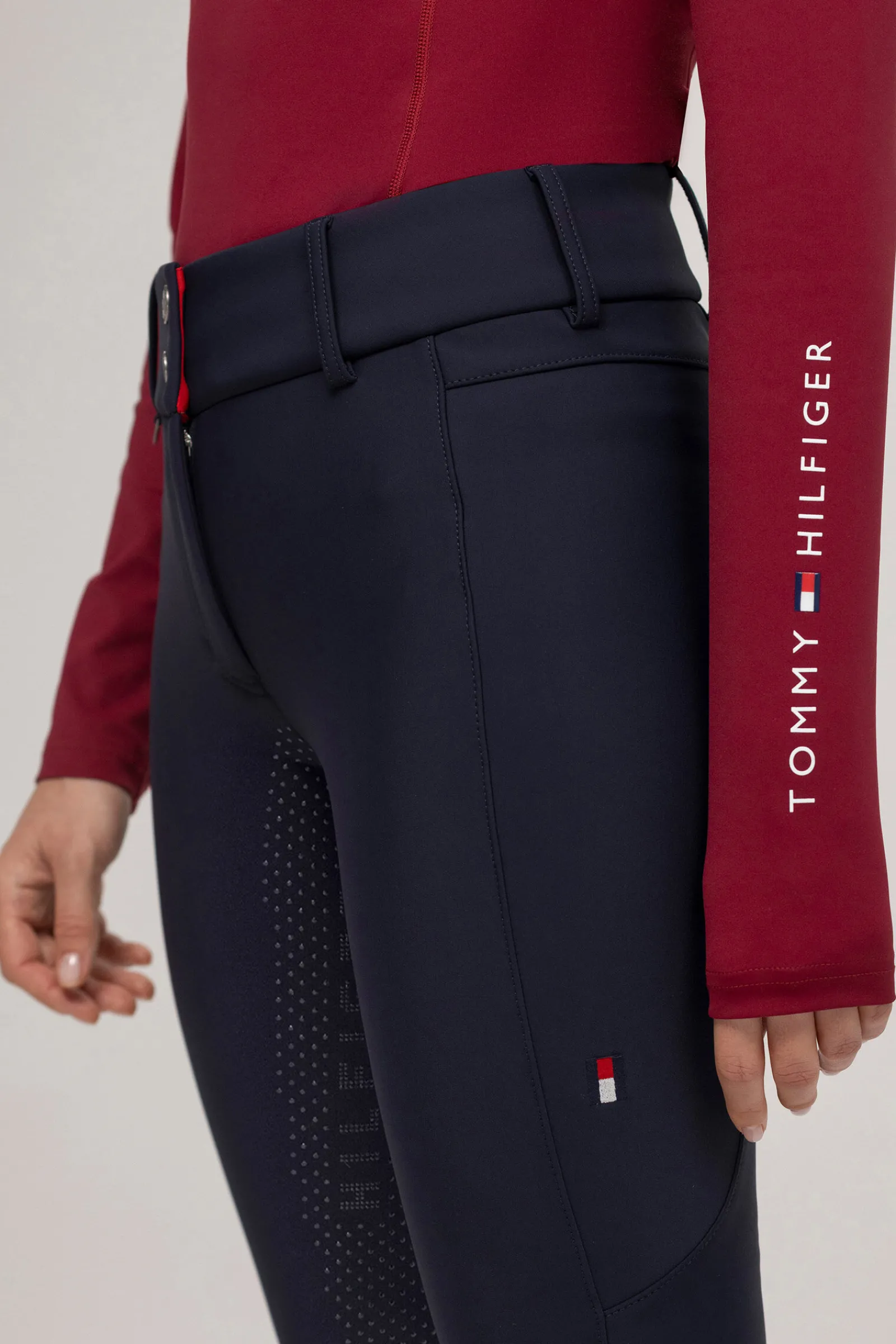 New Tommy Hilfiger Equestrian Minnesota Kvinners Softshell Helforsterkede Ridebukser Helforsterkede Ridebukser