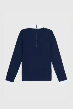 Hot Tommy Hilfiger Equestrian Montana dames 2-i-1 stevneskjorte Stevne|Skjorter Og Topper