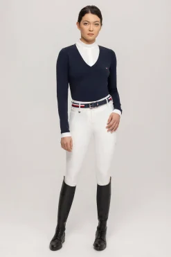Hot Tommy Hilfiger Equestrian Montana dames 2-i-1 stevneskjorte Stevne|Skjorter Og Topper