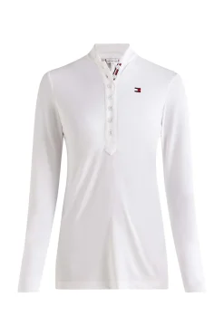 Best Tommy Hilfiger Equestrian langermet stevneskjorte, dame Stevne|Skjorter Og Topper