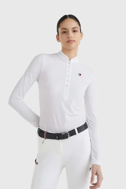 Best Tommy Hilfiger Equestrian langermet stevneskjorte, dame Stevne|Skjorter Og Topper