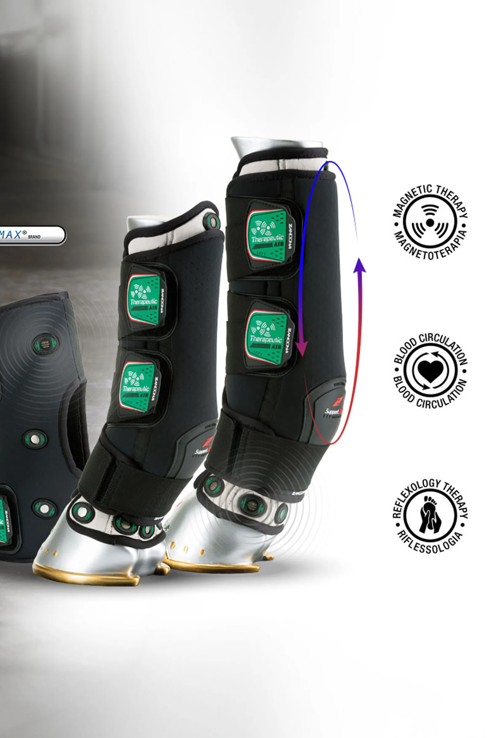 Hot Air terapeutisk støttebelegg frambein Belegg Til Hest